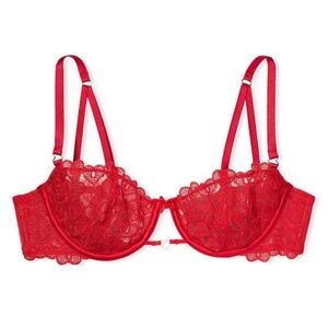 Victoria's Secret Dream Angels Wicked Unlined Sweet Heart Lace Balconette Bra br